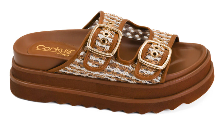 SHOE PARTY! Word On The Street Cognac Combo by Corkys (Ships in 2-3 Weeks)