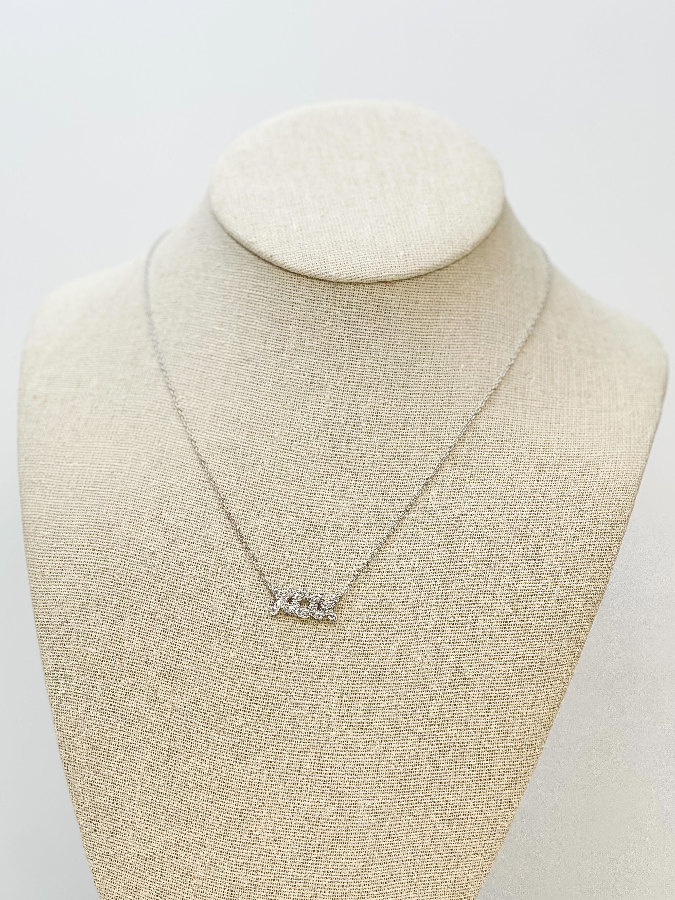XOX Cubic Zirconia Pendant Necklace