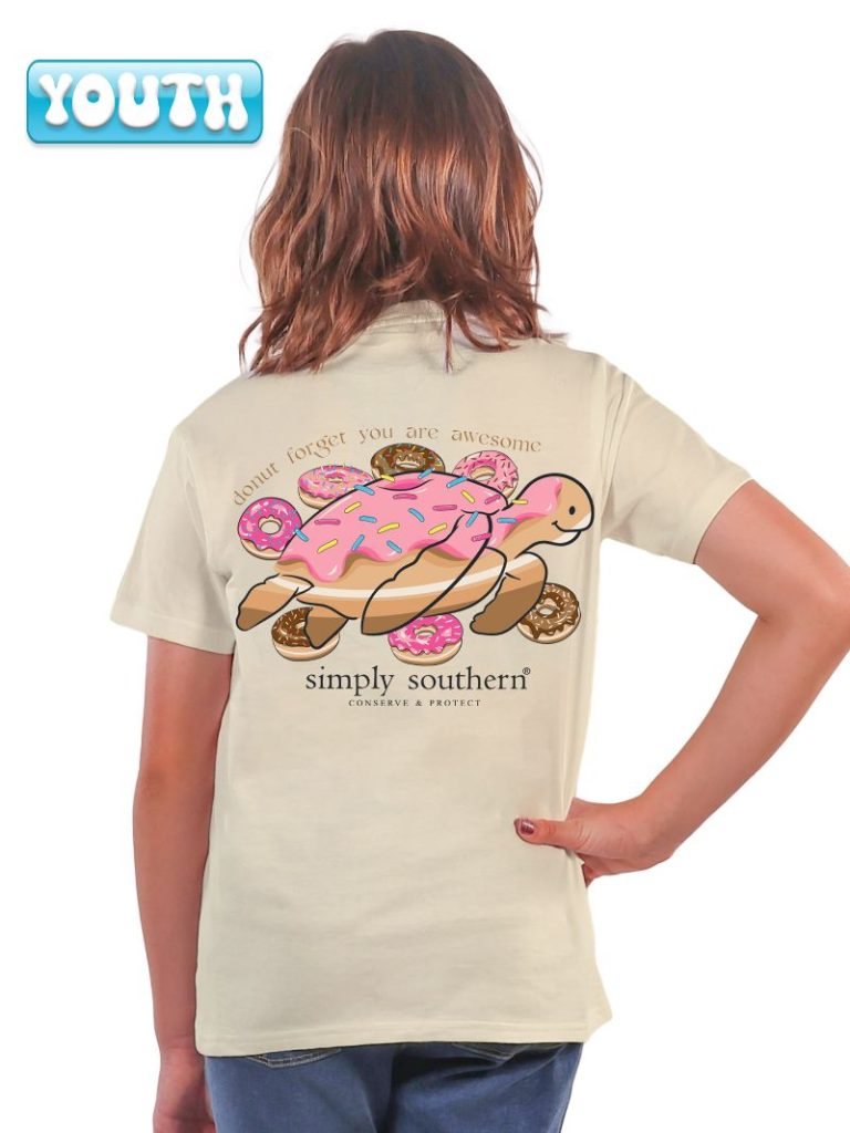 Youth 'Donut Forget' Turtle Short Sleeve Track Tee by Simply Southern