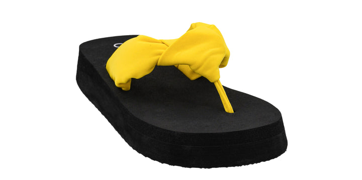 DOORBUSTER: You Go Girl Chunky Flip-Flop - Yellow by Corkys