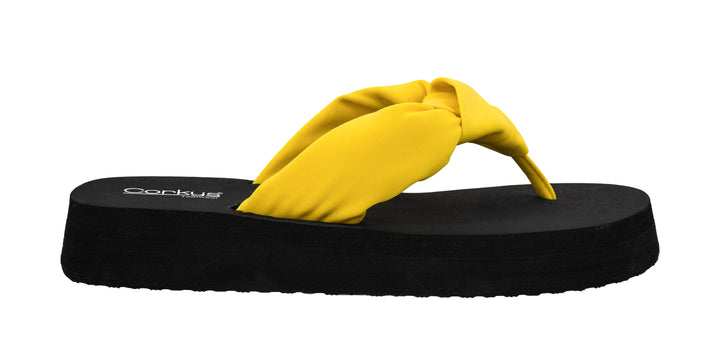 DOORBUSTER: You Go Girl Chunky Flip-Flop - Yellow by Corkys