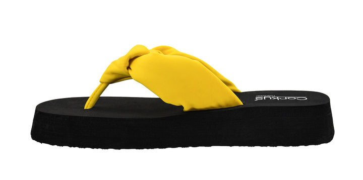 DOORBUSTER: You Go Girl Chunky Flip-Flop - Yellow by Corkys