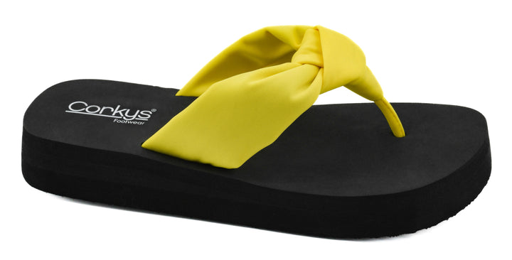 DOORBUSTER: You Go Girl Chunky Flip-Flop - Yellow by Corkys