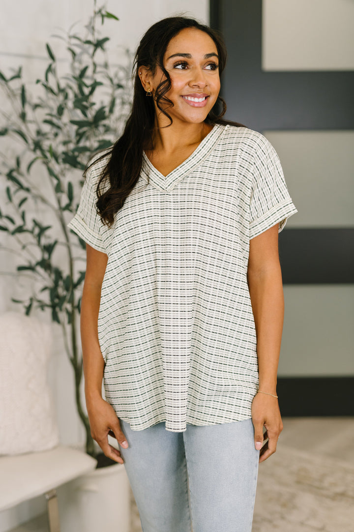 You Just Get It V-Neck Top - 3/16