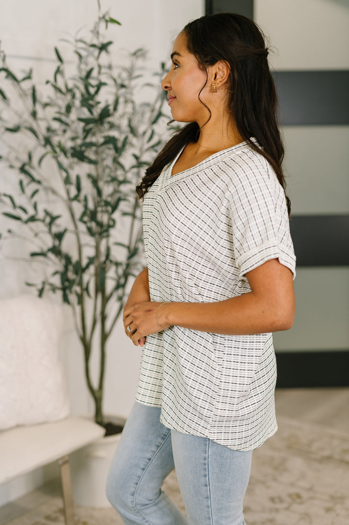 You Just Get It V-Neck Top - 3/16