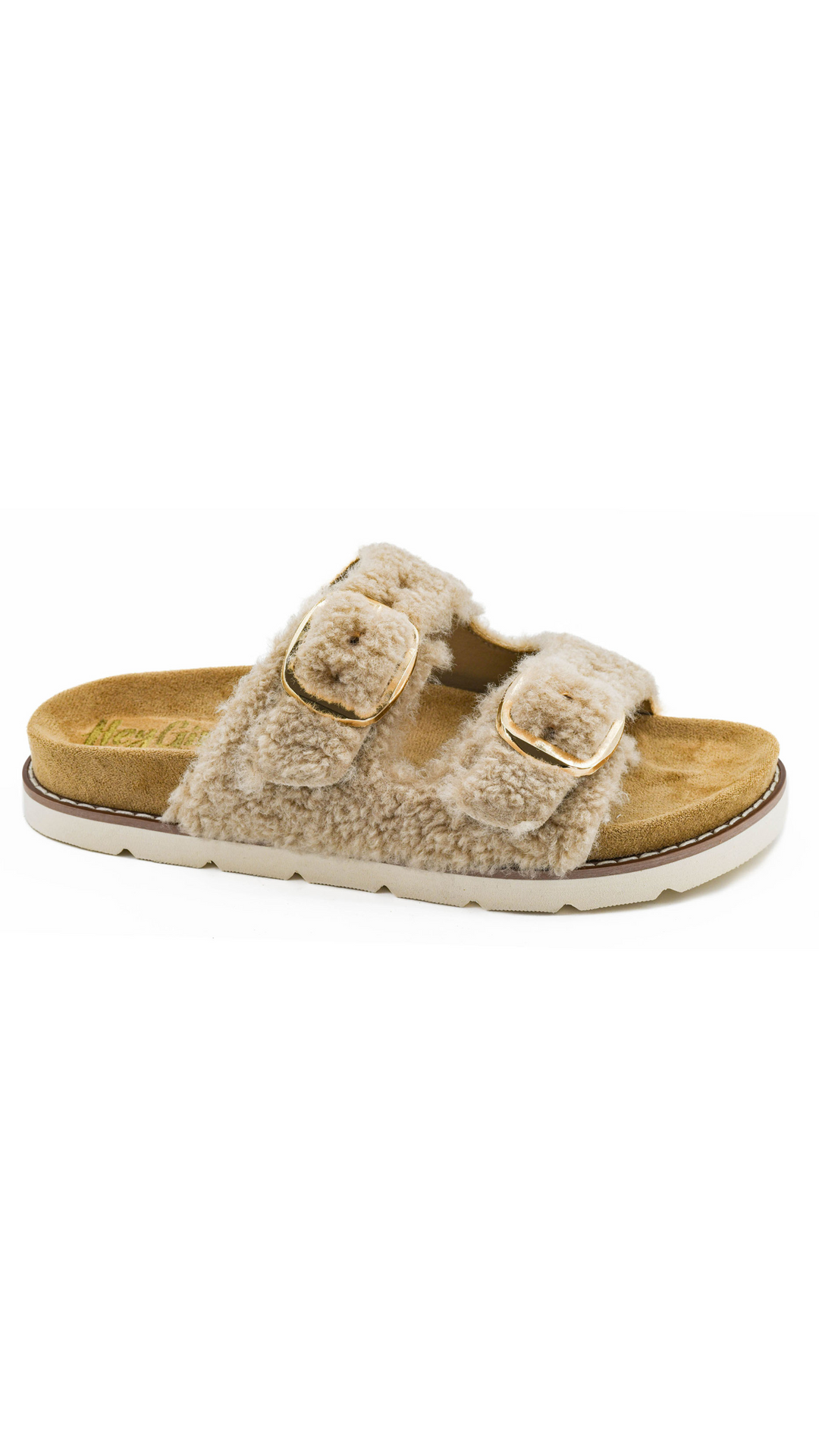 Feelin Saucy Sherpa Sandals in Natural by Corky's