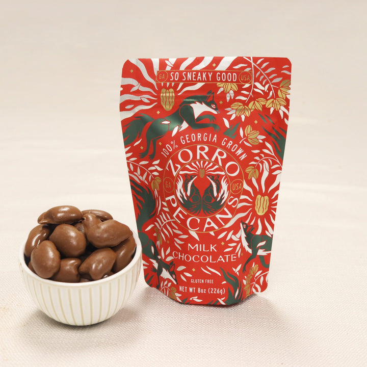 Holiday Milk Chocolate Zorro Pecans
