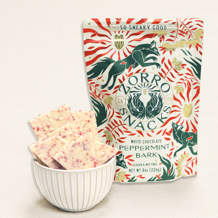 White Chocolate Peppermint Bark by Zorro Pecans