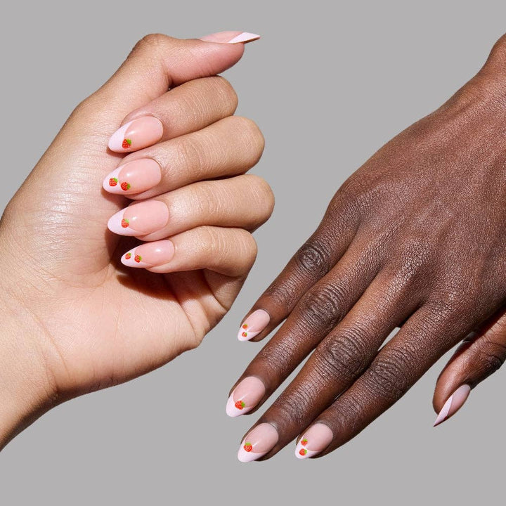 Strawberry Bits Short Almond Press-On Nails by Glamnetic