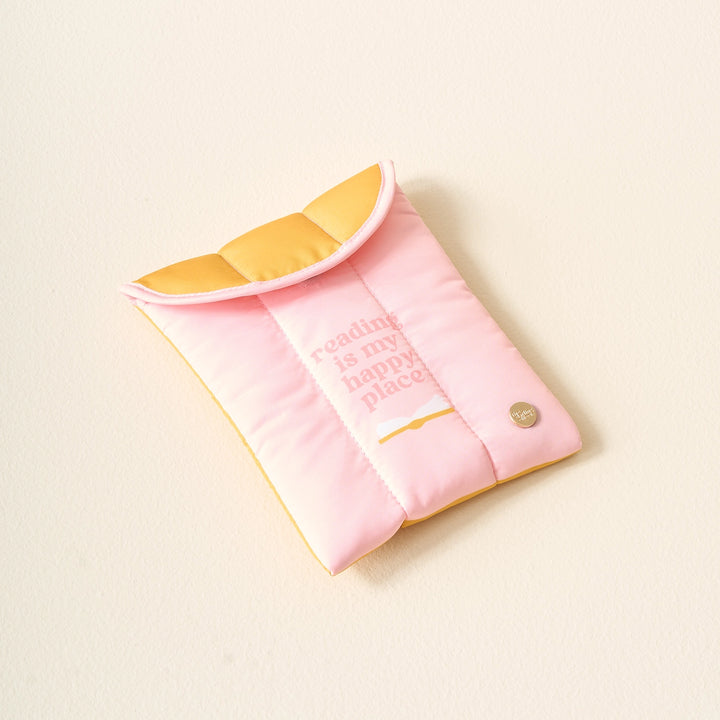 'Reading Is My Happy Place' Pillowed Kindle Sleeve by the Darling Effect