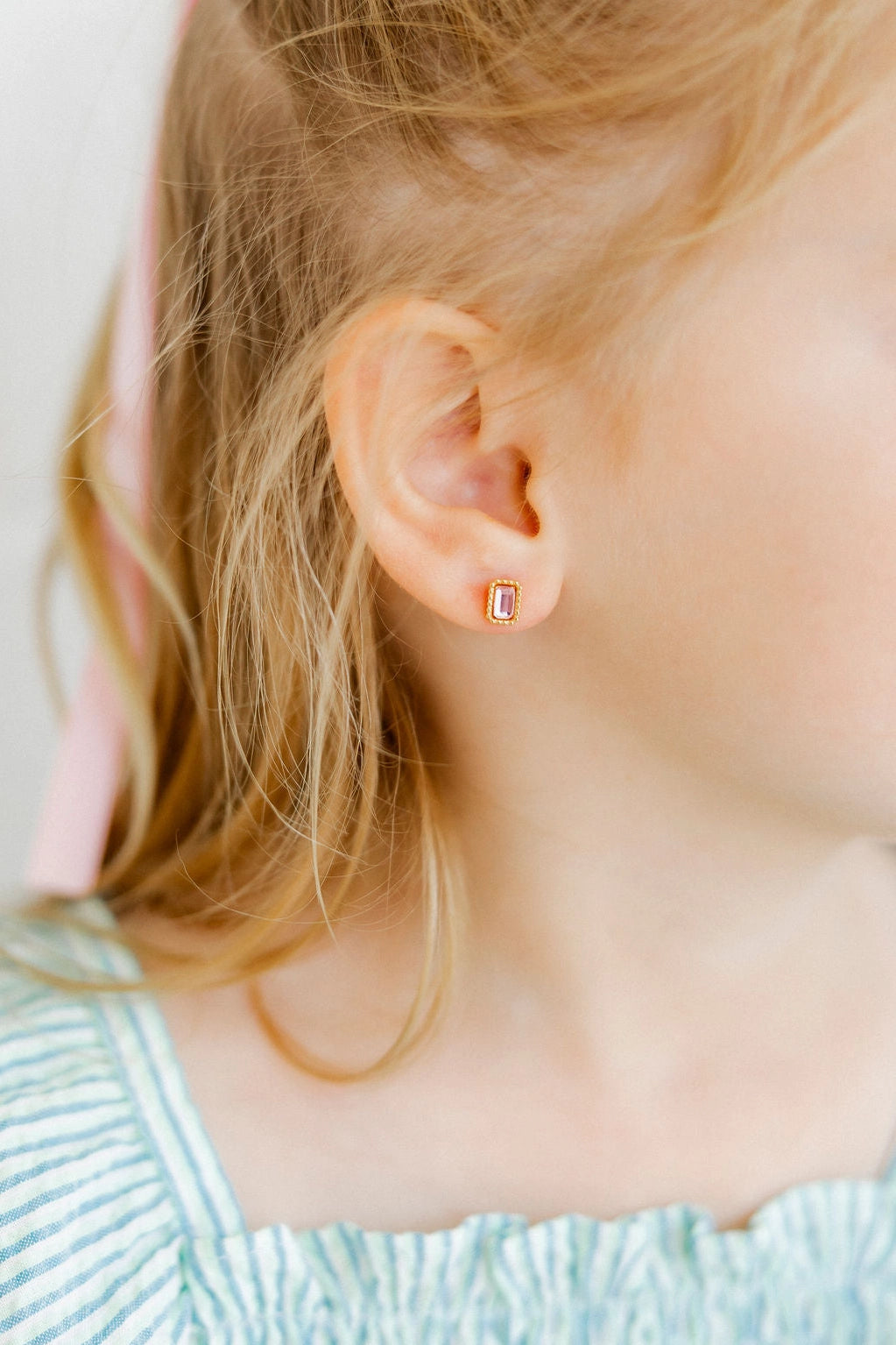 Screwback Stud Earrings - Madison Pink By Linny & Co