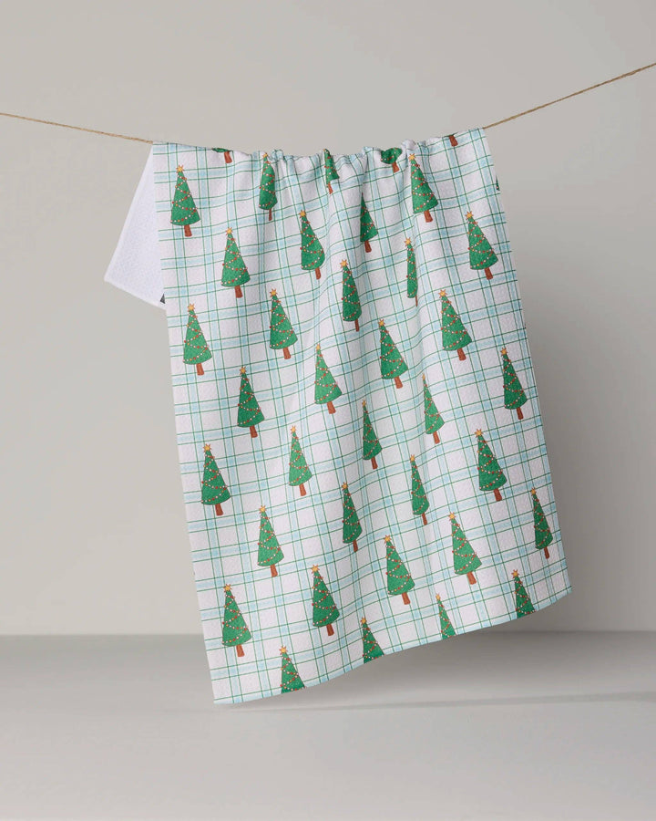 Jolly Plaid Tea Towel by Geometry