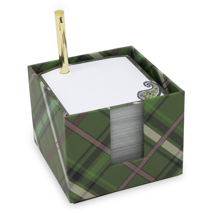 Notecube with Pen - Chelsea Green Plaid by Vera Bradley