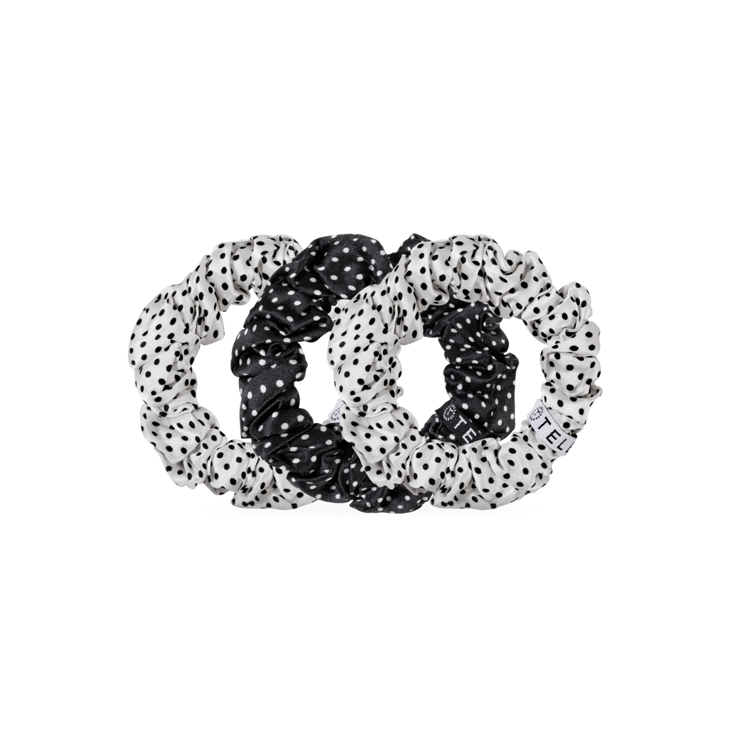 Teleties Silk Scrunchies - Large Band Pack of 3 - Polka Dot Party (Ships Next Week)