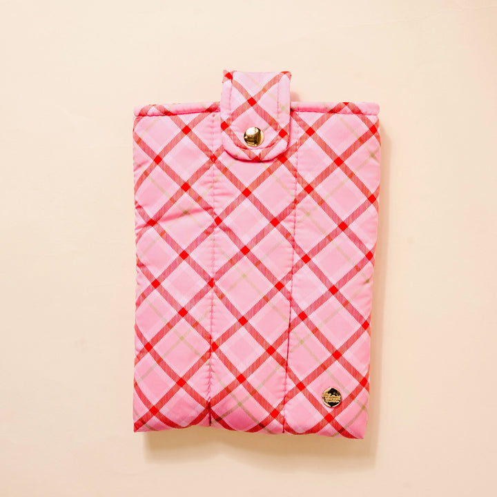 Festive Plaid Pillowed Book Cover by the Darling Effect