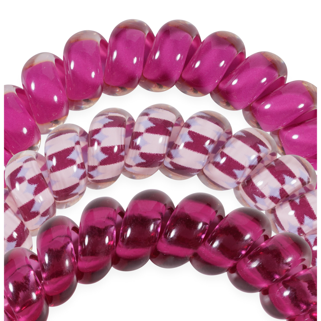 Teleties Hair Tie - Large Band Pack of 3 - Merlot After Midnight
