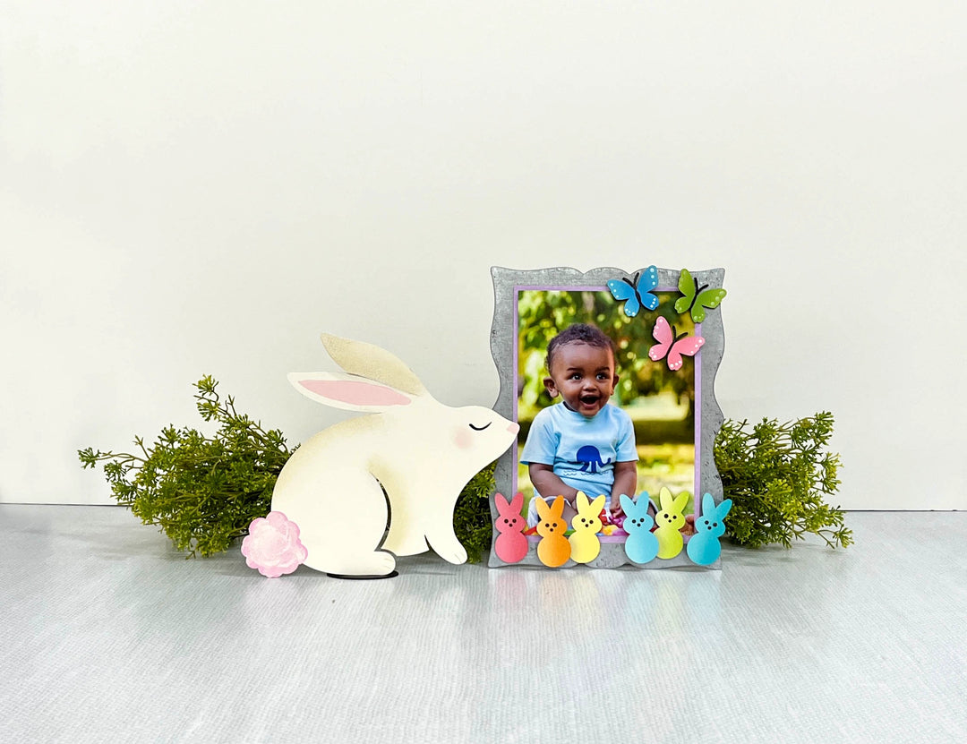Rainbow Marshmallow Bunny Set of 6 Magnets by Roeda