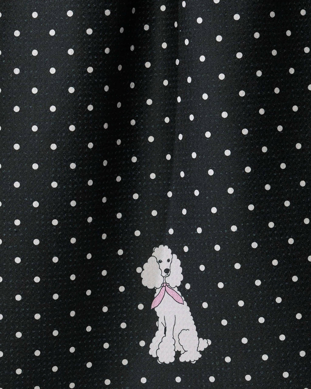 Poodle Charm Tea Towel - White by Geometry