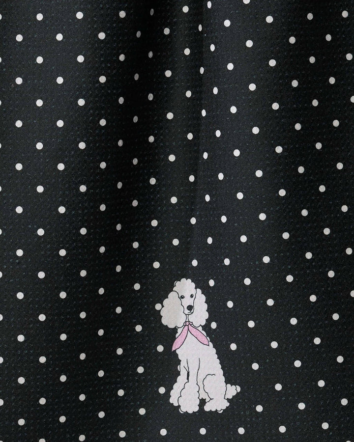 Poodle Charm Tea Towel - White by Geometry