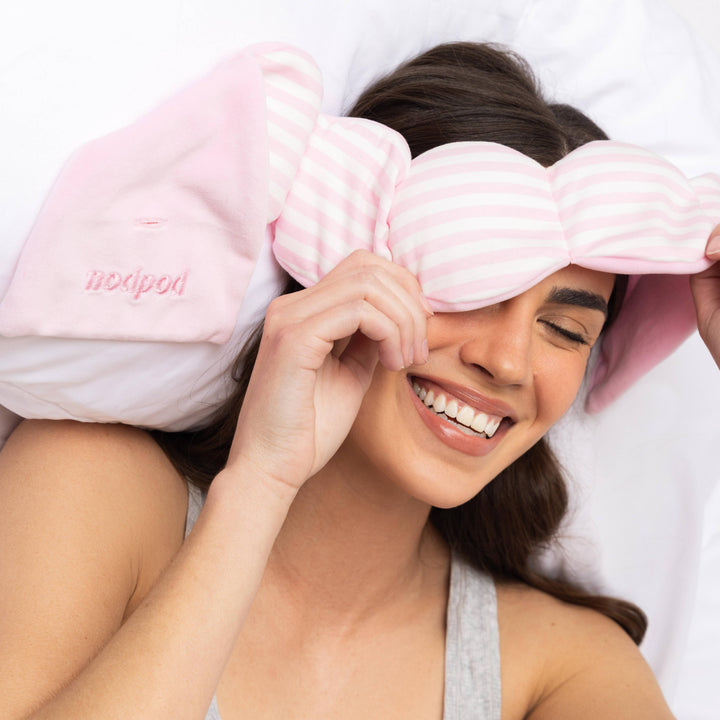 Weighted Sleep Mask - Pink Cabana by nodpod