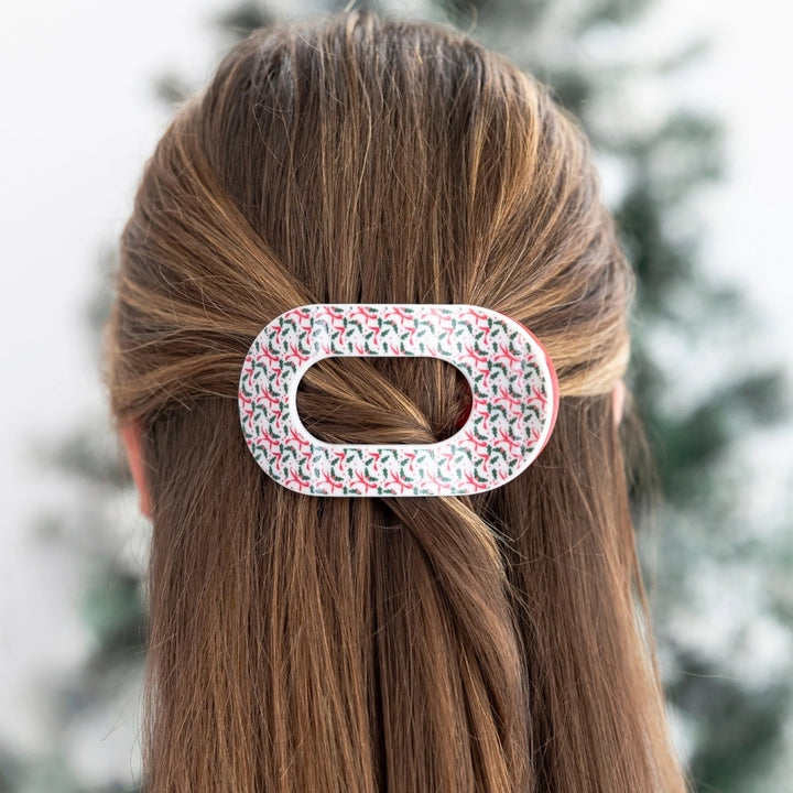 Large Teleties Flat Oval Clip - Festive Feels (Ships in 1-2 Weeks)