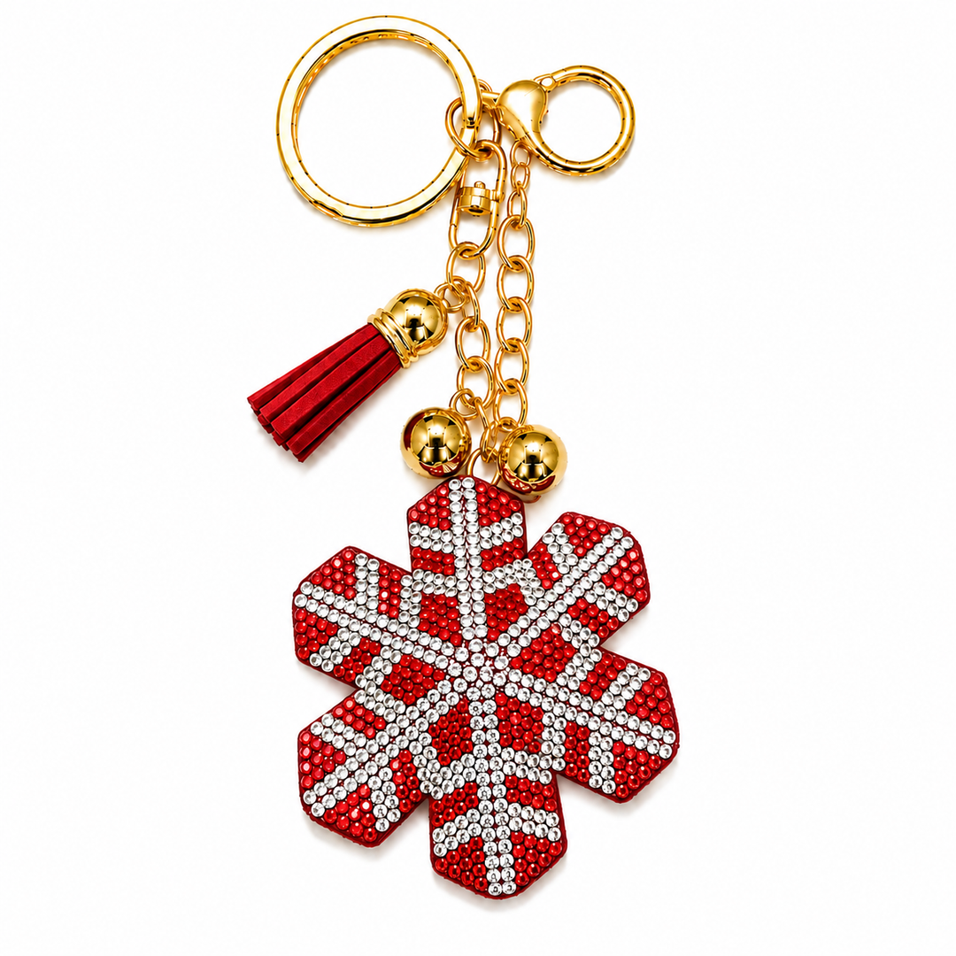 Snowflake Christmas Crystal Keychain
