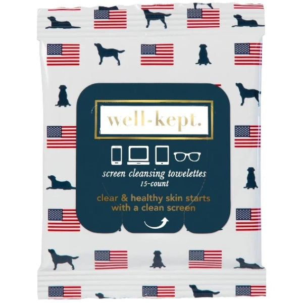 Screen & Lens Wipes - Old Glory by Well-Kept (Preorder: Ships in 2-3 Weeks)