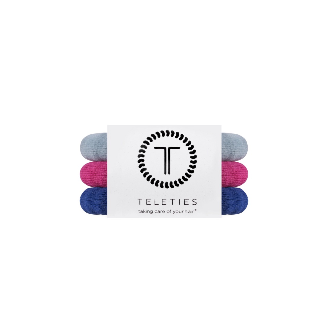 Teleties Nylon Hair Ties - Small Band Pack of 3 - Autumn Assortments