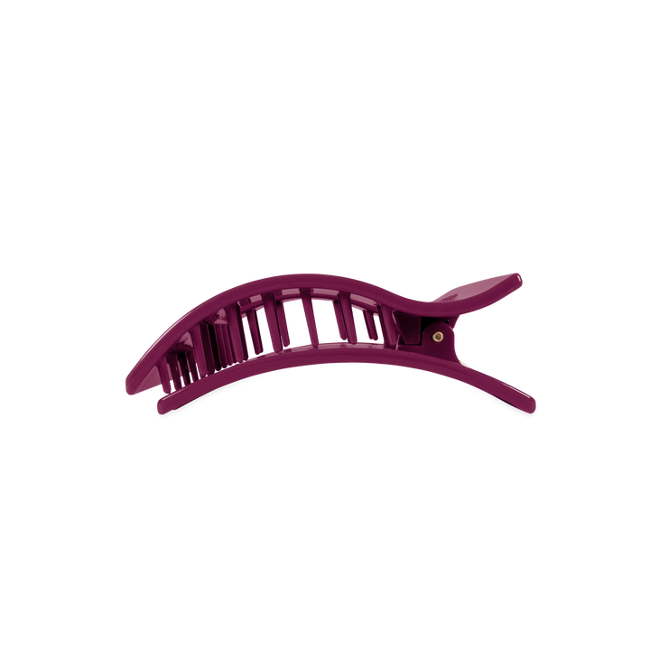 Medium Teleties Flat Rectangle Clip - Mulberry
