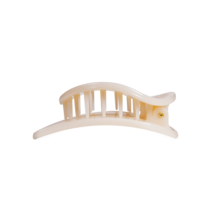 Medium Teleties Flat Open Circle Clip - Almond Beige (Ships Next Week)