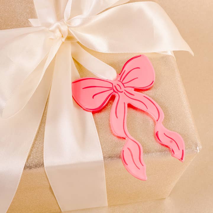 Preppy Christmas Holiday Ornament - Lovely Bow by the Darling Effect