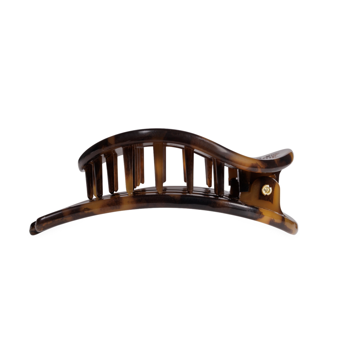 Large Teleties Flat Open Circle Clip - Tortoise (Ships Next Week)
