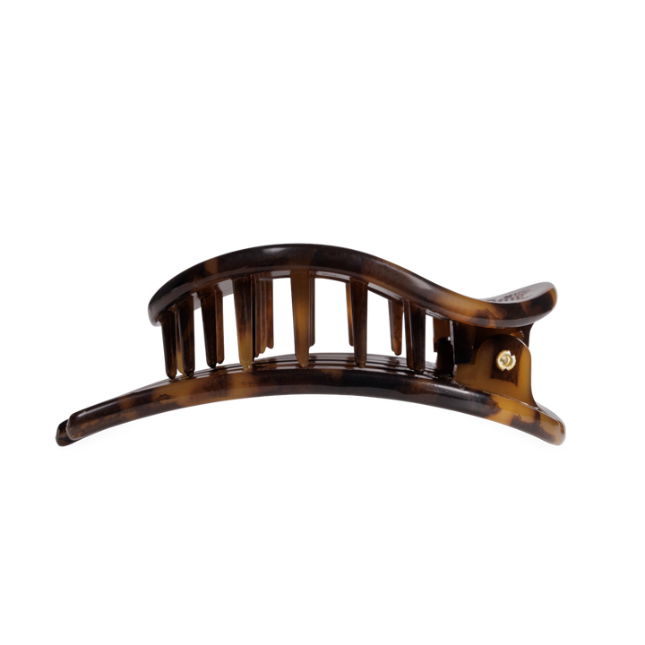 Large Teleties Flat Open Circle Clip - Tortoise (Ships Next Week)