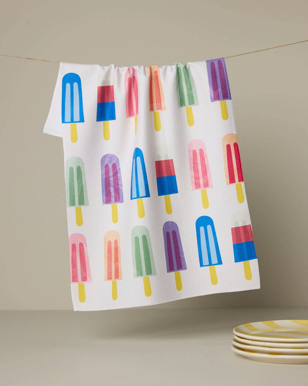 Poppy Popsicles Tea Towel by Geometry