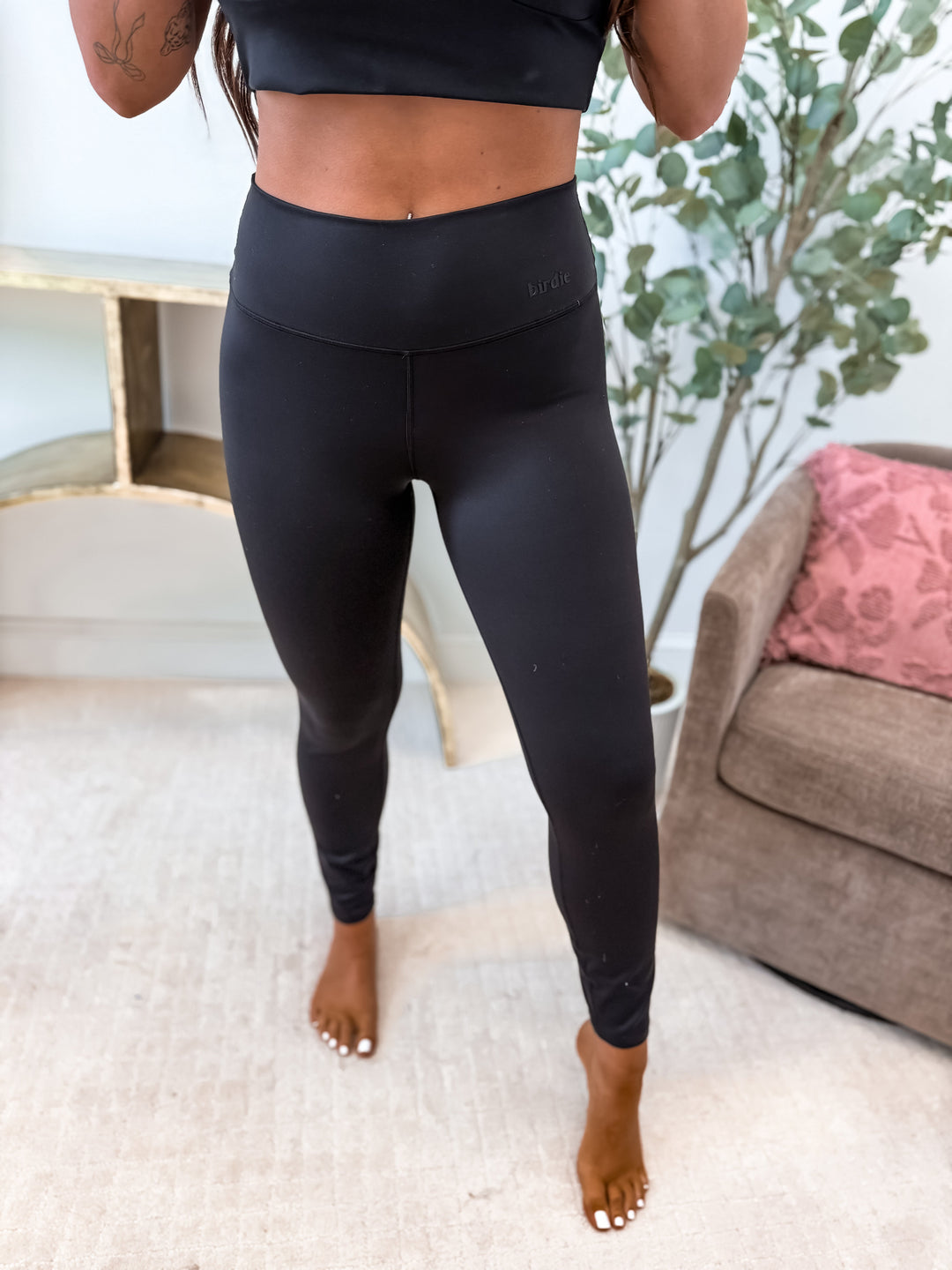 JULY PREORDER: AirSkin Leggings in Black by BIRDIE (Ships in 3-4 Weeks)