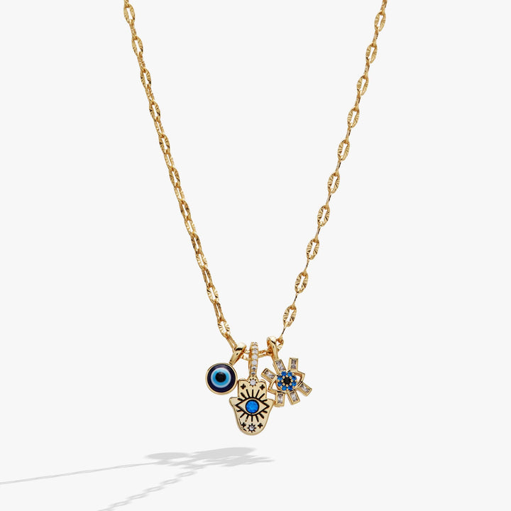 Evil Eye Triple Charm Necklace by Alex + Ani