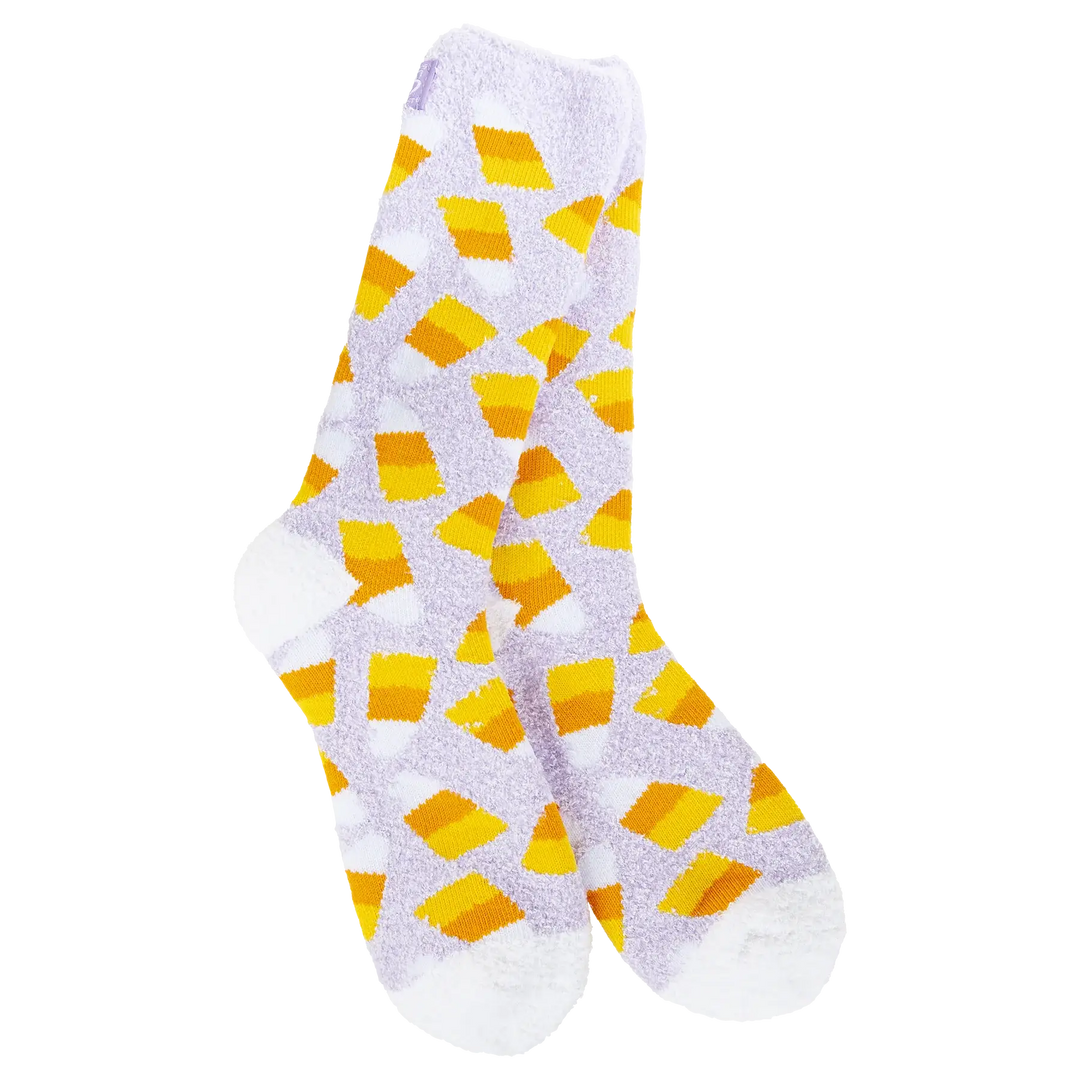Candy Corn Cozy Crew Socks by World's Softest Socks
