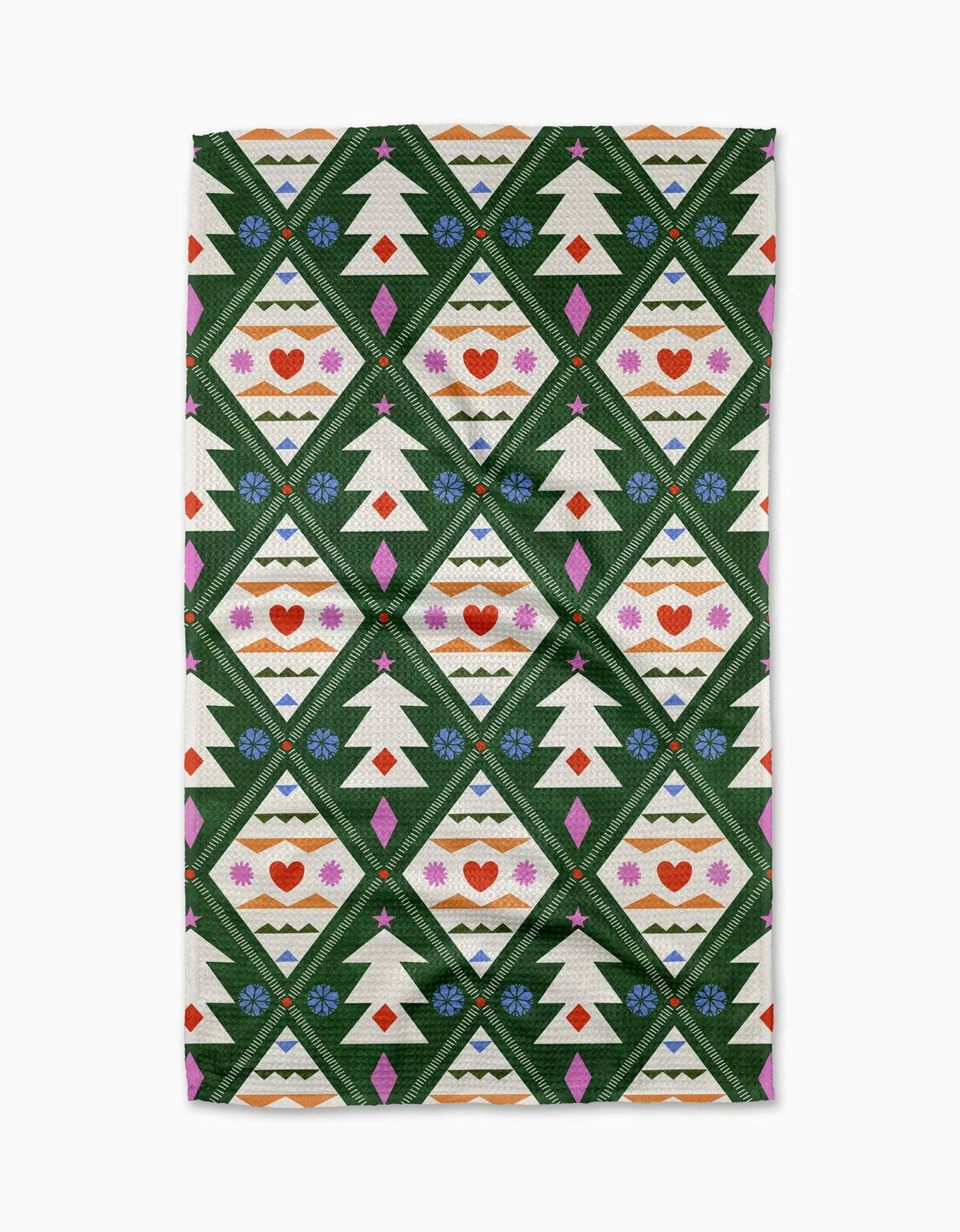 Nordic Christmas Tea Towel by Geometry