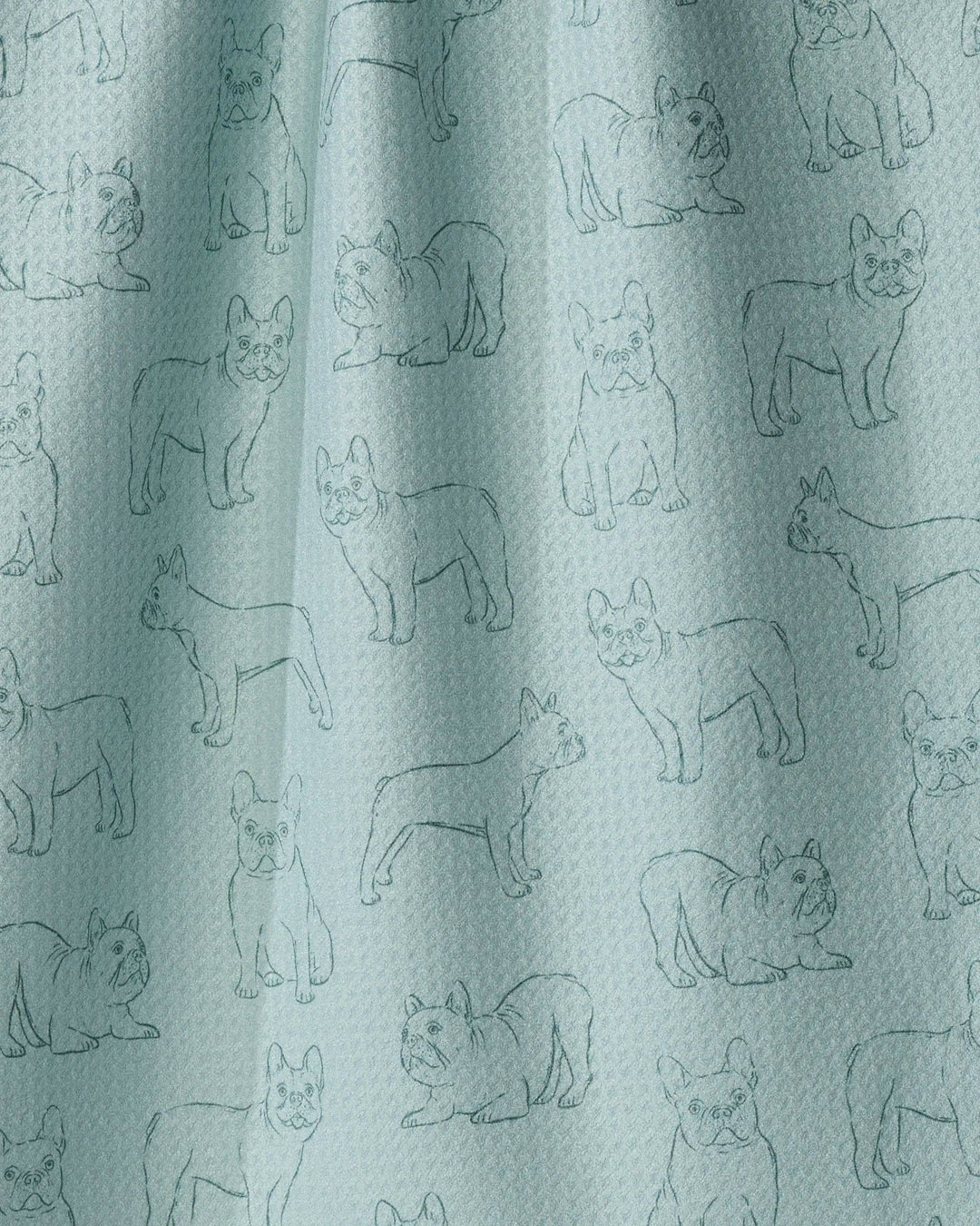 Frenchie Pups Tea Towel - Rain by Geometry