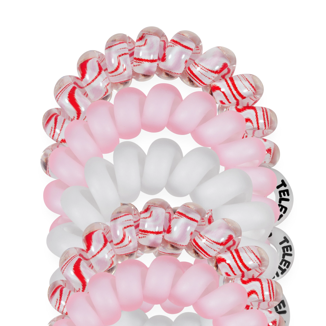 Teleties Hair Tie - Tiny Band Pack of 5 - Peppermint Pop (Ships in 1-2 Weeks)