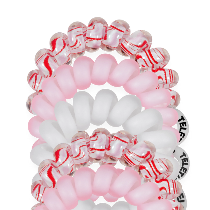Teleties Hair Tie - Tiny Band Pack of 5 - Peppermint Pop (Ships in 1-2 Weeks)