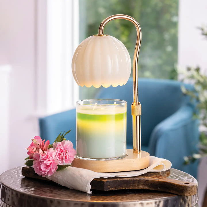 Milk Glass Candle Warmer Lamp by Happy Wax