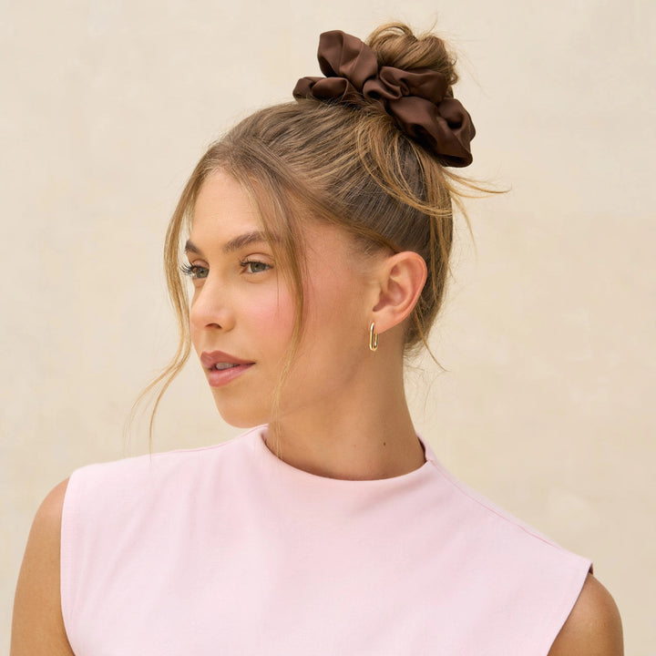 Oversized Scrunchies - Black & Chocolate