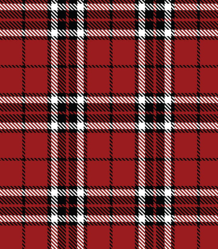 Red Plaid 4-Section Tote