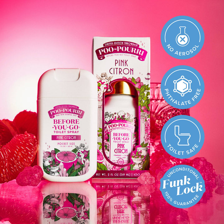 Pink Citron 1oz Pouched Pocket Sprayer by Poo~Pourri