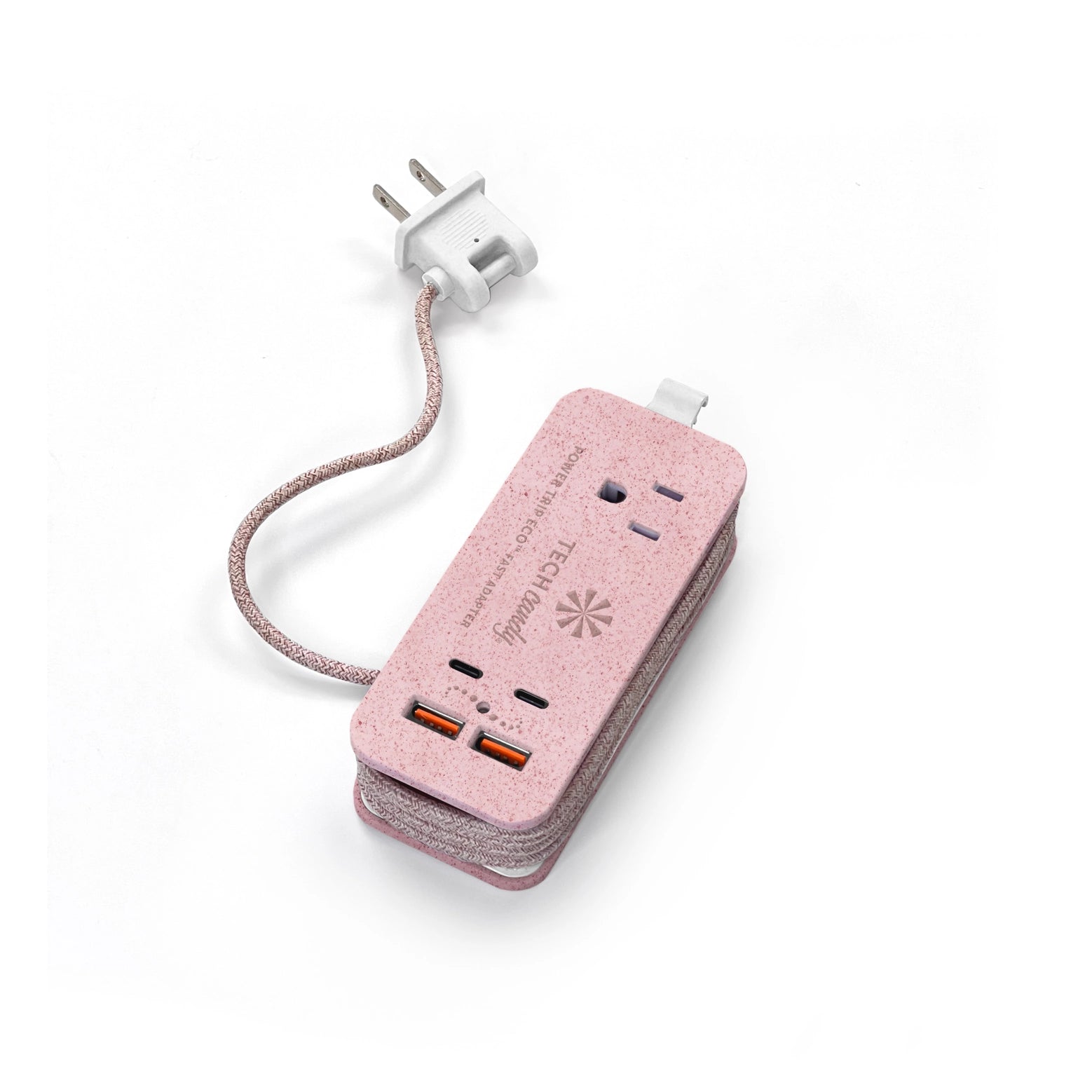 Power Trip Outlet + USB Travel Charging Station - Pink