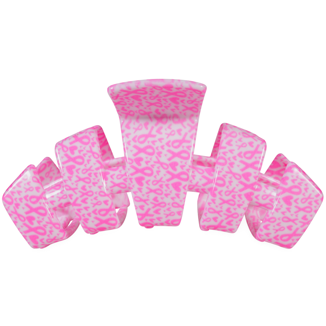 Large Teleties Claw Clip - Breast Cancer Awareness (Ships Next Week)