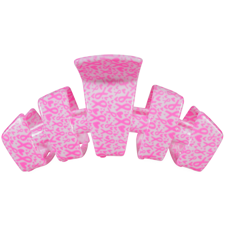 Large Teleties Claw Clip - Breast Cancer Awareness (Ships Next Week)