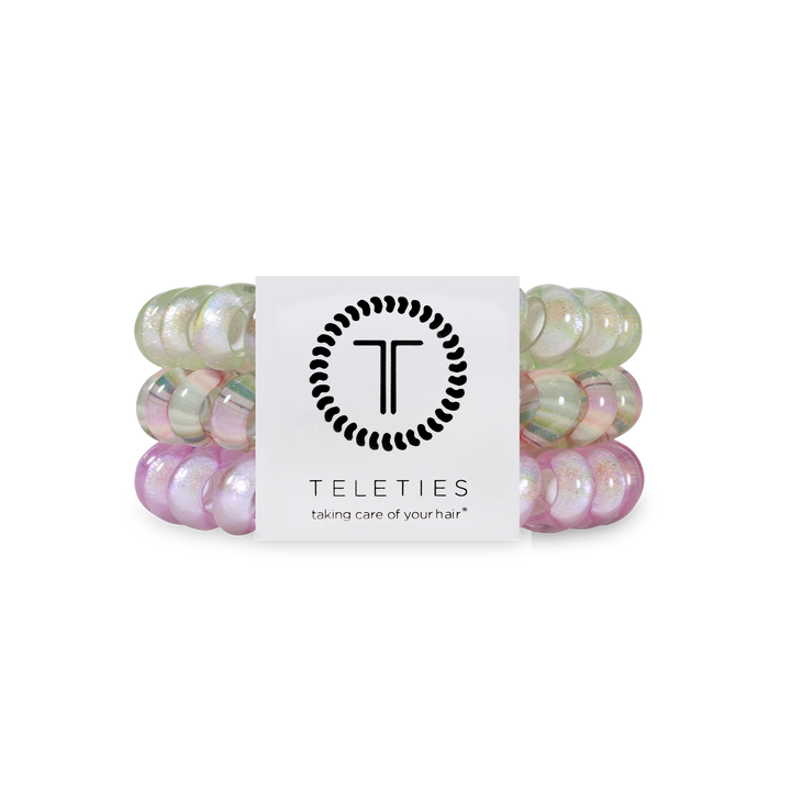 Teleties Hair Tie - Large Band Pack of 3 - Opal Glow