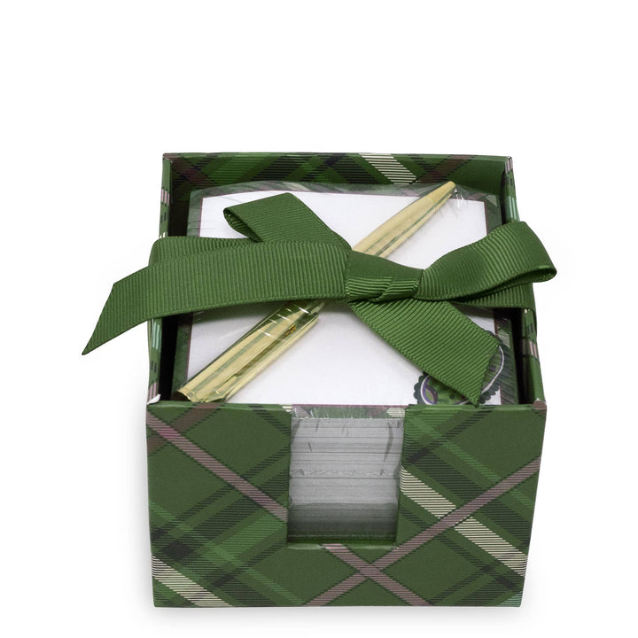 Notecube with Pen - Chelsea Green Plaid by Vera Bradley